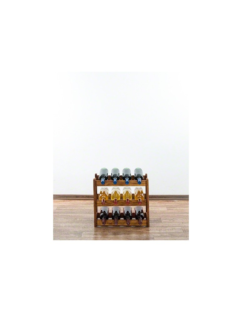 Otwarte regały alkoholowe RW-1 - Sosnowy regał na wino RW-1-12 W kolorze olchy - product MODO24.PL 7