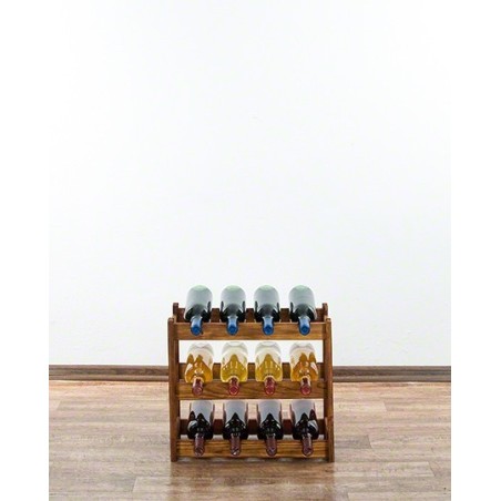 Sosnowy regał na wino RW-1-12 W kolorze olchy