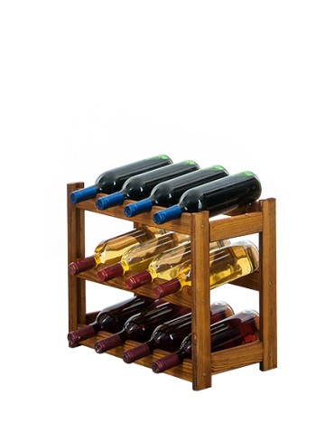 Sosnowy regał na wino RW-1-12 W kolorze olchy