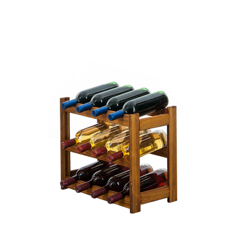 Sosnowy regał na wino RW-1-12 W kolorze olchy