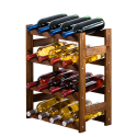 Sosnowy regał na wino RW-1-16 ▪ W kolorze brązowym