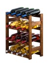 Sosnowy regał na wino RW-1-16 ▪ W kolorze brązowym