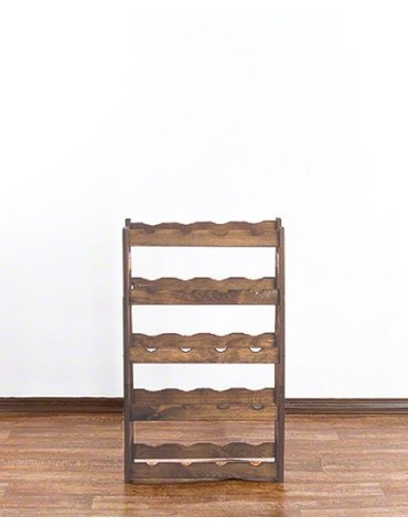 Sosnowy regał na wino RW-1-20 ▪ W kolorze brązowym - product 2