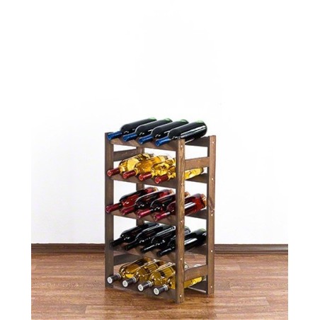 Sosnowy regał na wino RW-1-20 ▪ W kolorze brązowym