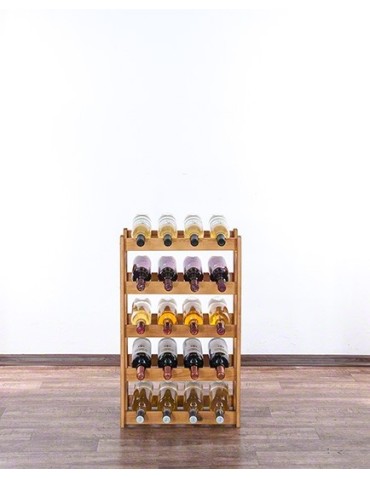 Otwarte regały alkoholowe RW-1 - Sosnowy regał na wino RW-1-20 ▪ W kolorze olchy - product 6