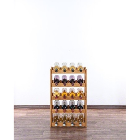 Sosnowy regał na wino RW-1-20 ▪ W kolorze olchy