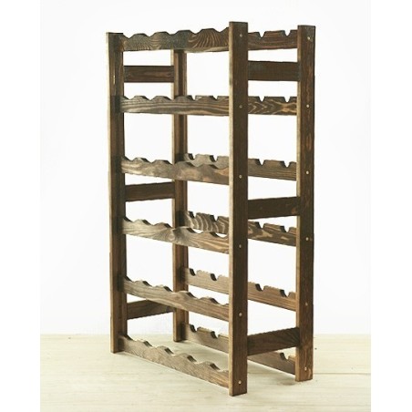 Sosnowy regał na wino RW-1-30 ▪ W kolorze brązowym