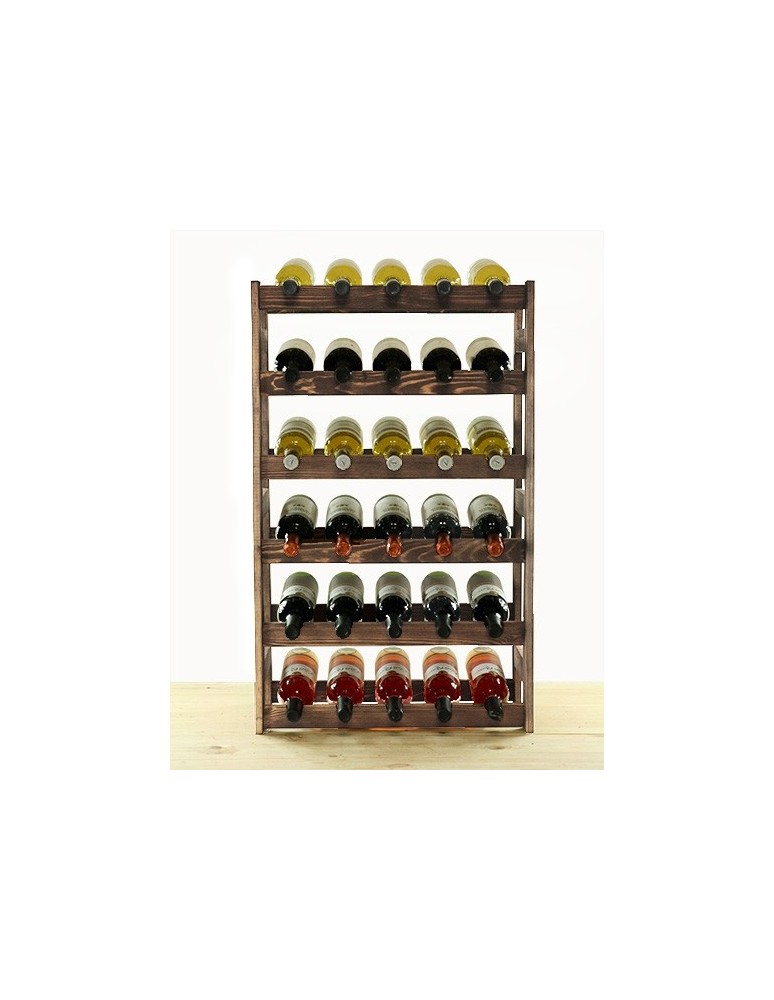Otwarte regały alkoholowe RW-1 - Sosnowy regał na wino RW-1-30 ▪ W kolorze brązowym - product MODO24.PL 3