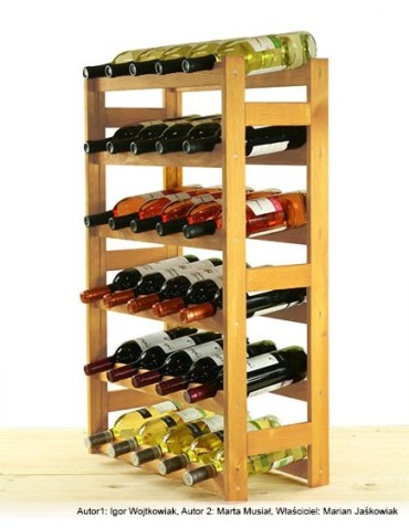 Sosnowy regał na wino RW-1-30 ▪ W kolorze olchy - product 2