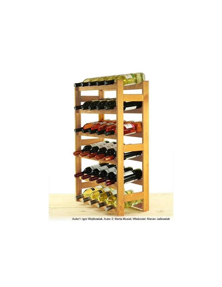 Otwarte regały alkoholowe RW-1 - Sosnowy regał na wino RW-1-30 ▪ W kolorze olchy - product MODO24.PL 2