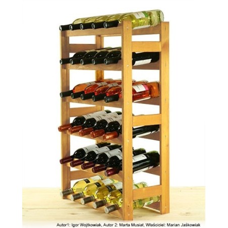 Sosnowy regał na wino RW-1-30 ▪ W kolorze olchy