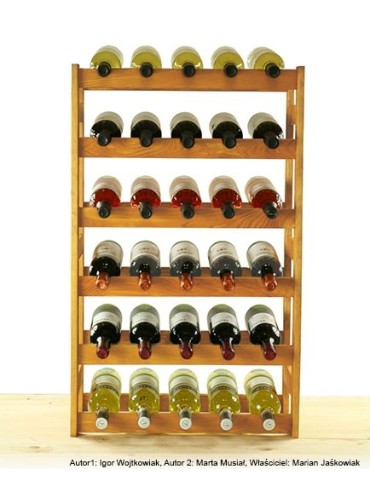 Otwarte regały alkoholowe RW-1 - Sosnowy regał na wino RW-1-30 ▪ W kolorze olchy - product 3