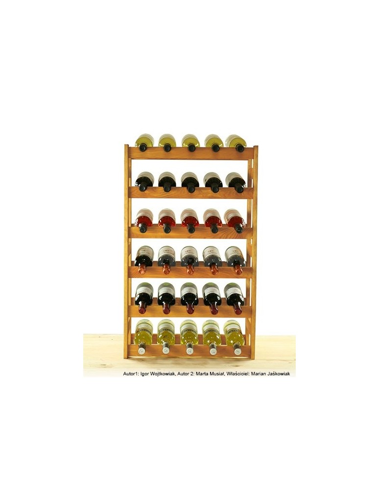 Otwarte regały alkoholowe RW-1 - Sosnowy regał na wino RW-1-30 ▪ W kolorze olchy - product MODO24.PL 3
