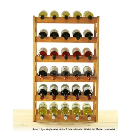 Sosnowy regał na wino RW-1-30 ▪ W kolorze olchy