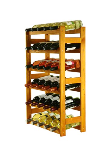 Otwarte regały alkoholowe RW-1 - Sosnowy regał na wino RW-1-30 ▪ W kolorze olchy - product 4