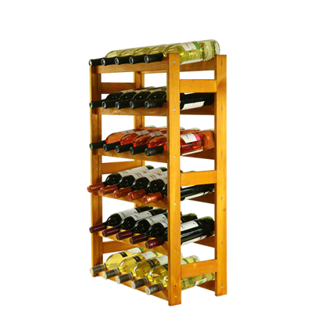 Sosnowy regał na wino RW-1-30 ▪ W kolorze olchy