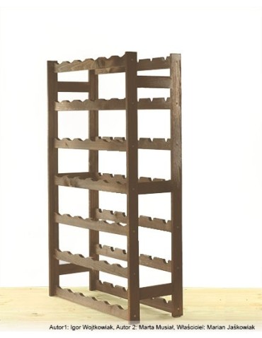 Sosnowy regał na wino RW-1-42 ▪ W kolorze brązowym