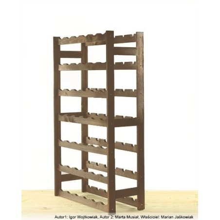 Sosnowy regał na wino RW-1-42 ▪ W kolorze brązowym