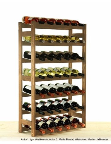 Sosnowy regał na wino RW-1-42 ▪ W kolorze brązowym - product 2