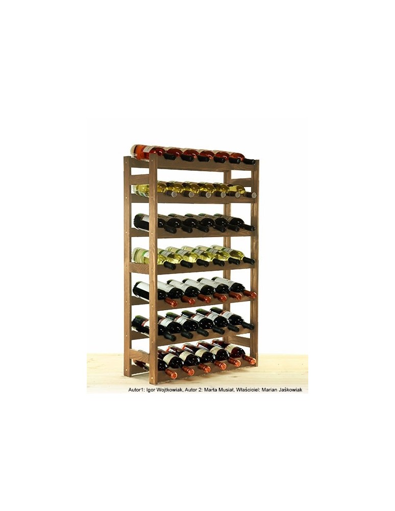 Otwarte regały alkoholowe RW-1 - Sosnowy regał na wino RW-1-42 ▪ W kolorze brązowym - product MODO24.PL 2