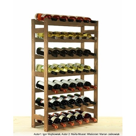 Sosnowy regał na wino RW-1-42 ▪ W kolorze brązowym