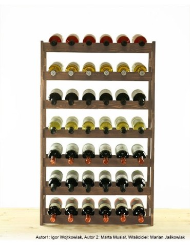 Otwarte regały alkoholowe RW-1 - Sosnowy regał na wino RW-1-42 ▪ W kolorze brązowym - product 3