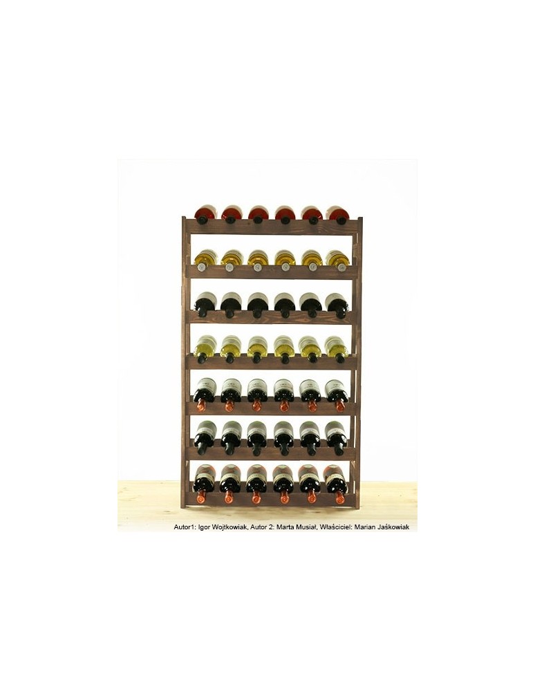 Otwarte regały alkoholowe RW-1 - Sosnowy regał na wino RW-1-42 ▪ W kolorze brązowym - product MODO24.PL 3