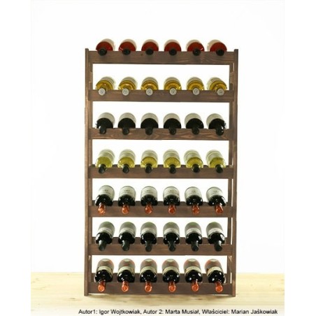 Sosnowy regał na wino RW-1-42 ▪ W kolorze brązowym