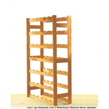 Sosnowy regał na wino RW-1-42 ▪ W kolorze olchy