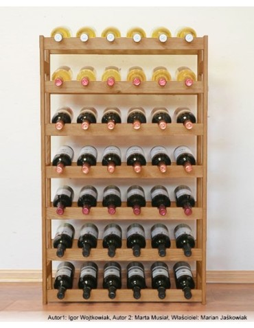 Otwarte regały alkoholowe RW-1 - Sosnowy regał na wino RW-1-42 ▪ W kolorze olchy - product 3