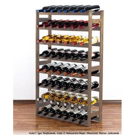 Sosnowy regał na wino RW-1-56 W kolorze brązowym