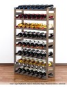 Sosnowy regał na wino RW-1-56 W kolorze brązowym