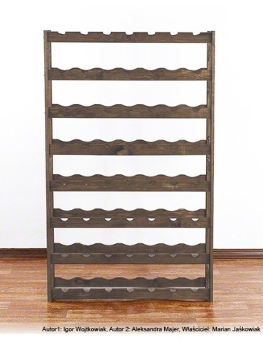 Sosnowy regał na wino RW-1-56 W kolorze brązowym - product 2