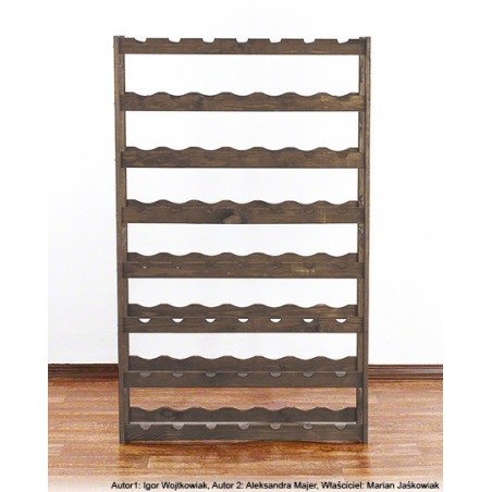 Sosnowy regał na wino RW-1-56 W kolorze brązowym
