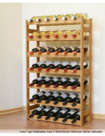 Sosnowy regał na wino RW-1-56 ▪ W kolorze olchy