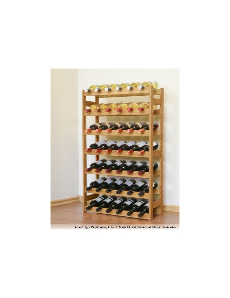 Otwarte regały alkoholowe RW-1 - Sosnowy regał na wino RW-1-56 ▪ W kolorze olchy - produkt MODO24.PL 1