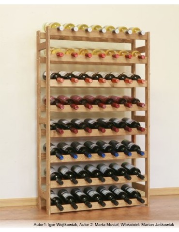 Sosnowy regał na wino RW-1-56 ▪ W kolorze olchy - product 2