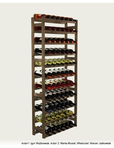 Sosnowy regał na wino RW-1-77 ▪ W kolorze brązowym