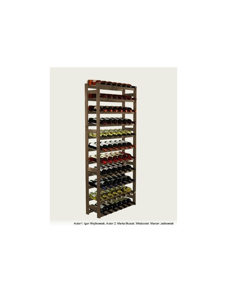 Otwarte regały alkoholowe RW-1 - Sosnowy regał na wino RW-1-77 ▪ W kolorze brązowym - produkt MODO24.PL 1