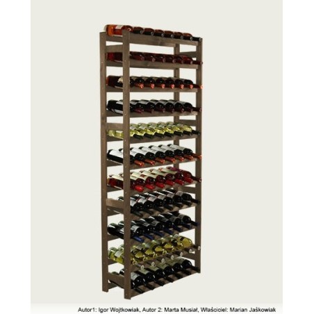 Sosnowy regał na wino RW-1-77 ▪ W kolorze brązowym