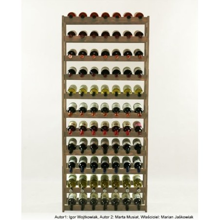 Sosnowy regał na wino RW-1-77 ▪ W kolorze brązowym