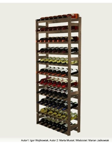 Otwarte regały alkoholowe RW-1 - Sosnowy regał na wino RW-1-77 ▪ W kolorze brązowym - product 3