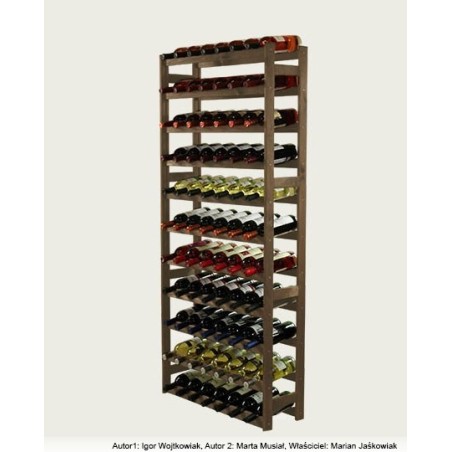 Sosnowy regał na wino RW-1-77 ▪ W kolorze brązowym