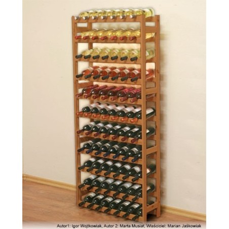 Sosnowy regał na wino RW-1-77 ▪ W kolorze olchy