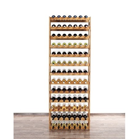 Sosnowy regał na wino RW-1-91 ▪ W kolorze olchy