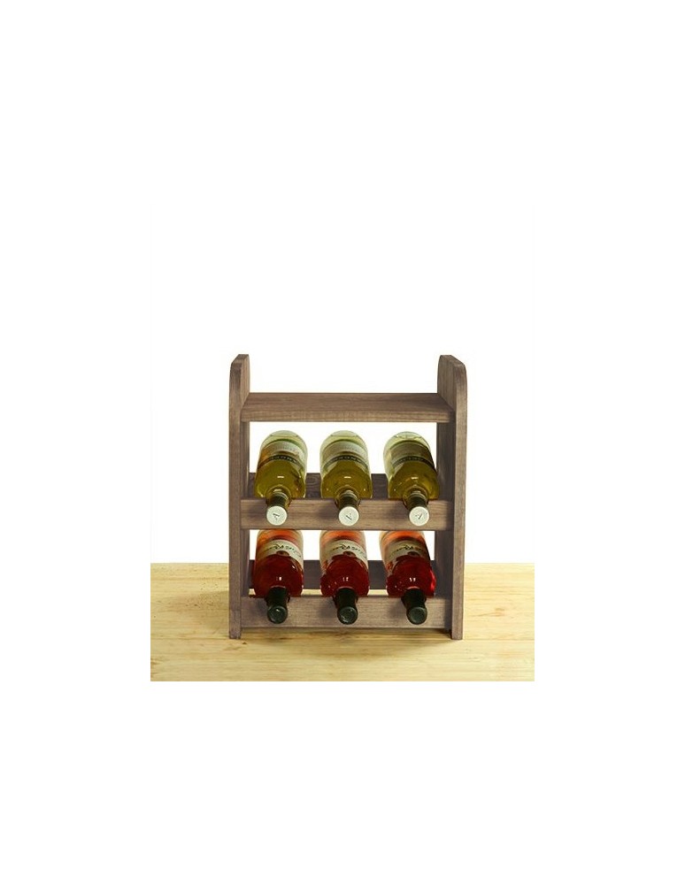 Klasyczne regały do wina RW-3 - Regał na wino RW-3-6P Brązowy - product MODO24.PL 2