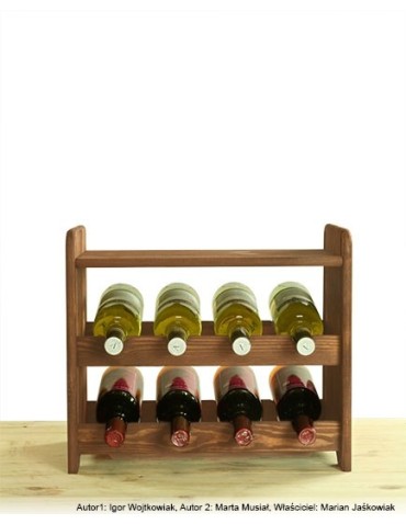 Regał na wino RW-3-8P Brązowy