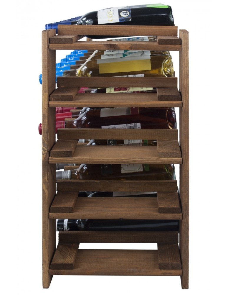 Seria RW-5 - Regał na wino RW-51-1 64x80x30 cm w kolorze brązowym - product MODO24.PL 3