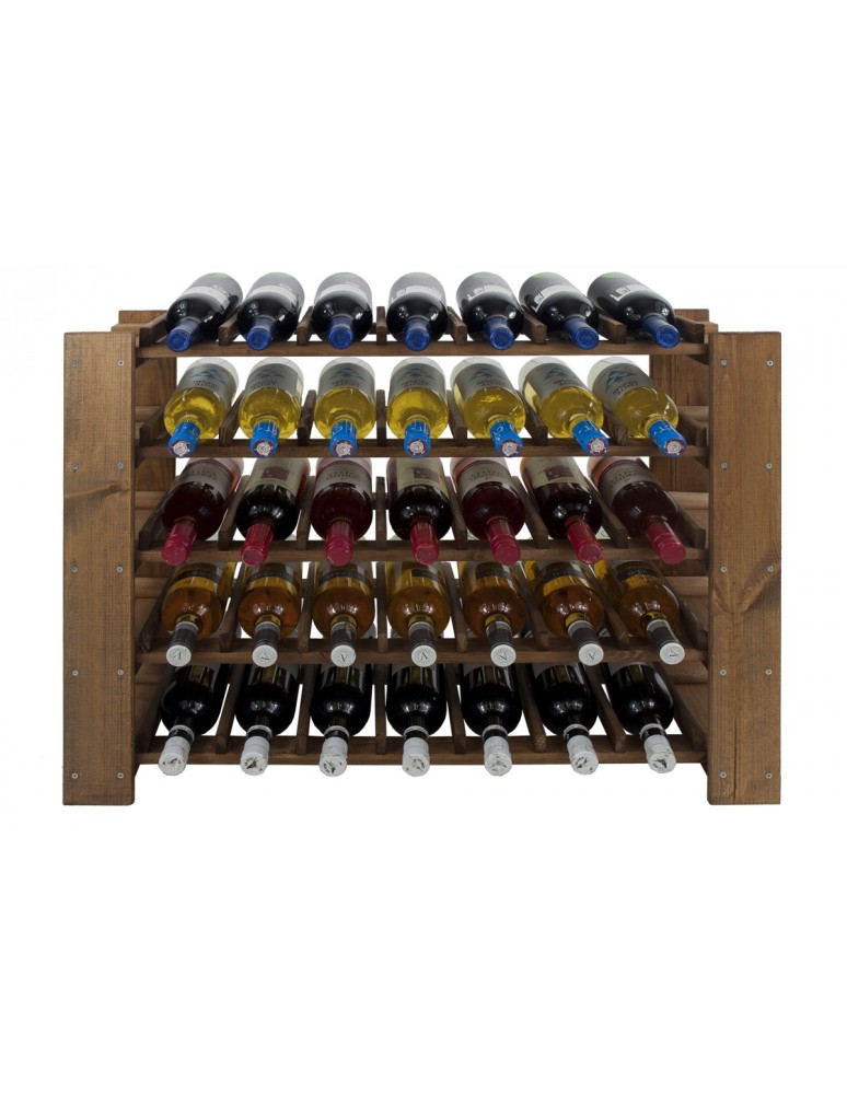 Seria RW-5 - Regał na wino RW-51-1 64x80x30 cm w kolorze brązowym - product MODO24.PL 4