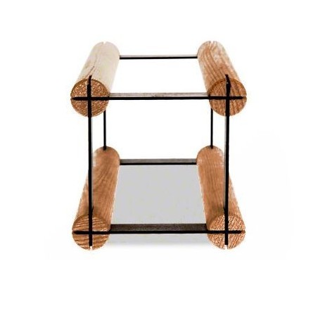 Stojak na butelkę RW-8 1x1 czerń · brąz